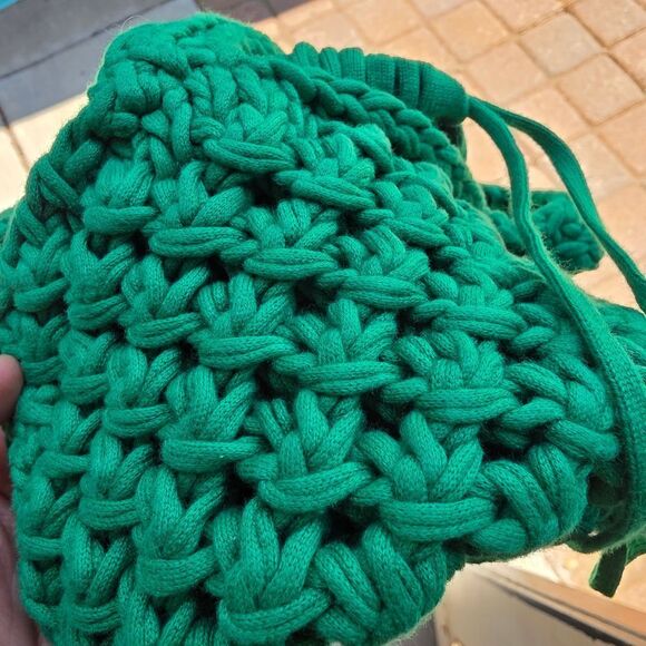 Velvet By Jenny Graham Green Crochet Knit Mini Bag - Picture 8 of 10